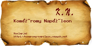Komáromy Napóleon névjegykártya